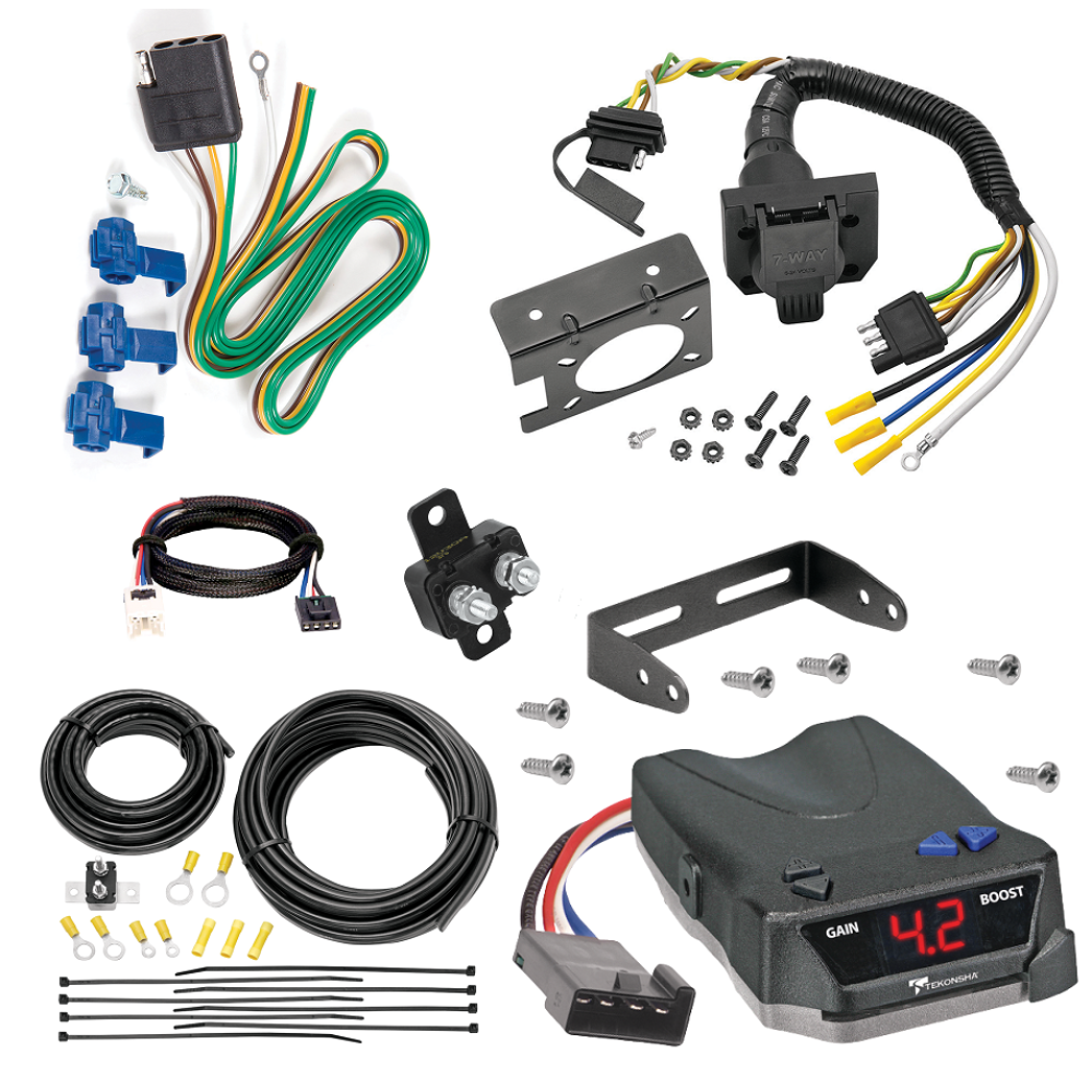 For 2017-2024 Nissan Titan 7-Way RV Wiring kit by: Reese For 2017-2024 Nissan Titan 7-Way RV Wiring + Tekonsha BRAKE-EVN Brake Control + Plug & Play BC Adapter (Excludes: Titan XD or w/Factory 7-Way Wiring Models) By Reese Towpower