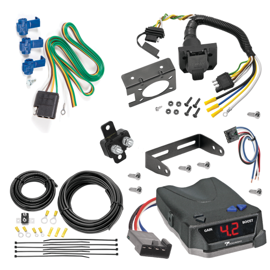 For 1996-2000 Toyota RAV4 7-Way RV Wiring + Tekonsha BRAKE-EVN Brake Control + Generic BC Wiring Adapter By Reese Towpower