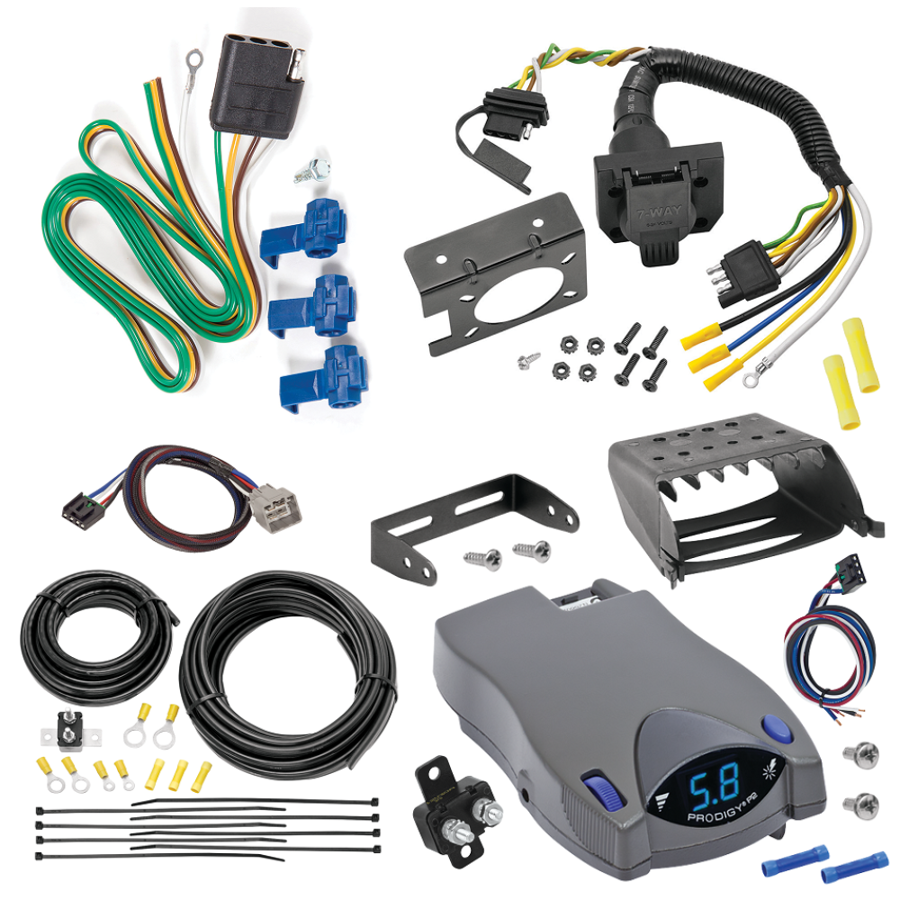 For 2015-2024 RAM 1500 7-Way RV Wiring kit by: Reese For 2015-2024 RAM 1500 7-Way RV Wiring + Tekonsha Prodigy P2 Brake Control + Plug & Play BC Adapter By Reese Towpower