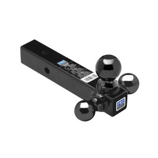 80425 Draw-Tite Tri-Ball Trailer Hitch Ball Mount 10000 lbs. Capacity Fits 2 inch Receiver Black Tri Ball Triple 1-7/8" 2" and 2-5/16" Balls Ball Mount Draw-Bar 2" Sq. Hollow Shank Tow Ball