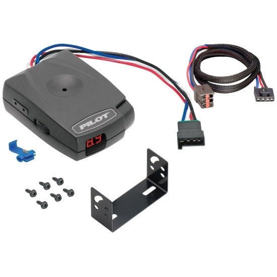 Trailer Brake Control for 94-99 Ford F-250 94-97 F-350 w/ Plug Play Wiring Adapter Eletric Trailer Brakes Module Box Controller Pro Series Pilot