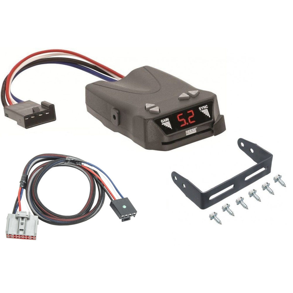 Brake Control Unit Mounting hardware and bracket Vehicle specific Plug and Play Wiring Adapter 83504 3064 Reese Trailer Brake Control 19-23 Chevy Silverado GMC Sierra 1500 20-23 2500 3500 HD Plug Play Wiring Adapter Reese Brakeman IV Eletric Trailer Brak Trailer Brake Control for 19-23 Chevy Silverado GMC Sierra 1500 20-23 2500 3500 HD w/ Plug Play Wiring Adapter Reese Brakeman IV Eletric Trailer Brakes Module Box Controller