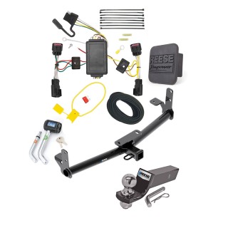 Custom Fit Trailer Hitch Wiring Harness (Plug & Play) 2" Drop Ball-Mount w/ Pin/Clip 2" Chrome Ball Security Lock Pin Rubber Hitch Plug Cover Installation Hardware Installation Instructions 84028 85716 21536 7054430 7000600 Reese Trailer Tow Reese Trailer Tow Hitch For 10-17 Chevy Equinox GMC Terrain Deluxe Package Wiring 2" Ball and Lock