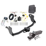 Custom Fit Trailer Hitch Wiring Harness (Plug & Play) 2" Drop Ball-Mount w/ Pin/Clip 2" Chrome Ball Security Lock Pin Rubber Hitch Plug Cover Installation Hardware Installation Instructions 84098 85758 21536 7054430 7000600 Reese Trailer To Reese Trailer Tow Hitch For 11-19 Mitsubishi Outlander Sport 11-24 RVR Deluxe Package Wiring 2" Ball and Lock