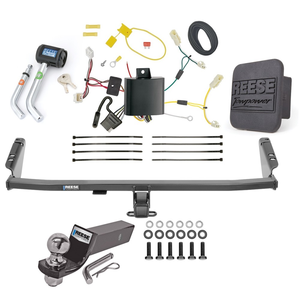 Custom Fit Trailer Hitch Wiring Harness (Plug & Play) 2" Drop Ball-Mount w/ Pin/Clip 2" Chrome Ball Security Lock Pin Rubber Hitch Plug Cover Installation Hardware Installation Instructions 84112 85720 21536 7054430 7000600 Reese Trailer To Reese Trailer Tow Hitch For 11-14 Toyota Sienna ( 15-20 SE ONLY ) Wiring 2" Ball Lock