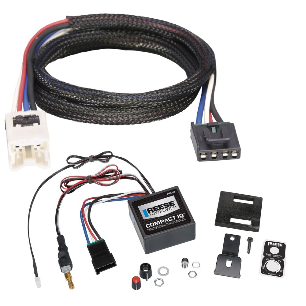 Brake Control Unit Mounting hardware and bracket Vehicle specific Plug and Play Wiring Adapter 8508700 3050 Reese Reese Compact IQ Hidden Trailer Brake Control 05-24 Nissan Armada Frontier 05-15 Xterra Plug Play Wiring Adapter Proportional Trailer Brakes Reese Compact IQ Hidden Trailer Brake Control for 05-24 Nissan Armada Frontier 05-15 Xterra w/ Plug Play Wiring Adapter Proportional Trailer Brakes Module Box Controller 1-3 Axle