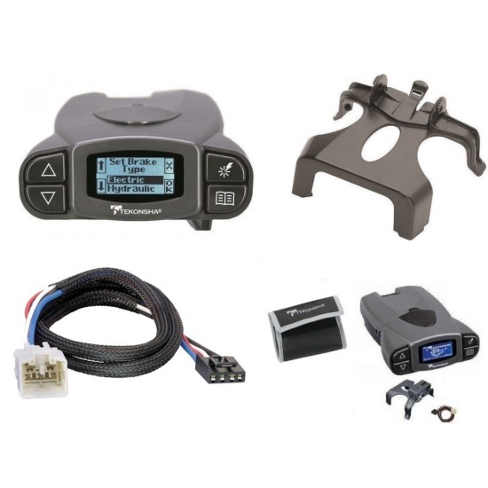 Tekonsha Prodigy P3 Trailer Brake Control for 03-09 Lexus GX470 03-07 Lexus LX470 w/ Plug Play Wiring Adapter Proportional Eletric Trailer Brakes Module Box Controller