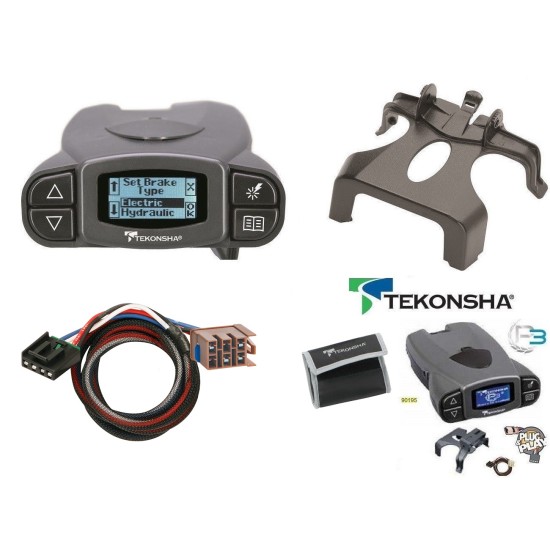 Tekonsha Prodigy P3 Trailer Brake Control for 03-07 Chevy Silverado 1500 2500 HD w/ Plug Play Wiring Adapter Proportional Eletric Trailer Brakes Module Box Controller