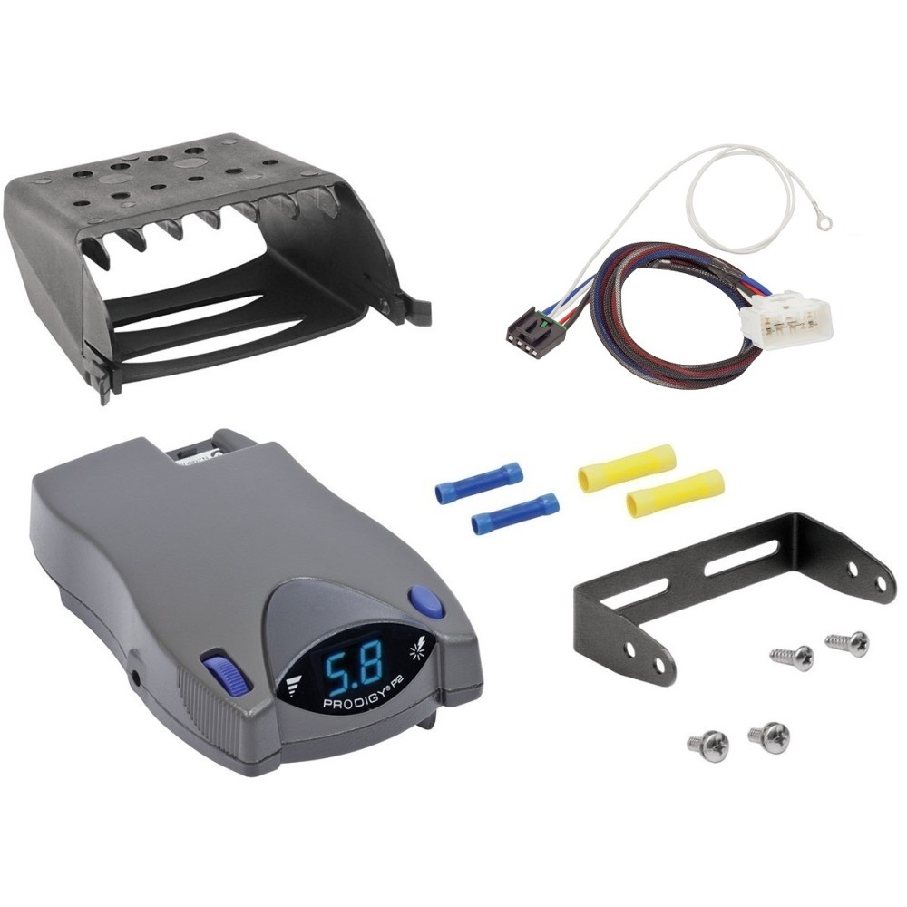 Brake Control Unit Mounting hardware and bracket Vehicle specific Plug and Play Wiring Adapter 90885 3031 Tekonsha Clam Shell Trailer Brake Control 16-23 Toyota Tacoma 15-20 Tundra Plug Play Wiring Adapter Tekonsha Prodigy P2 Eletric Trailer Brakes Modul Clam Shell Trailer Brake Control for 16-23 Toyota Tacoma 15-20 Tundra w/ Plug Play Wiring Adapter Tekonsha Prodigy P2 Eletric Trailer Brakes Module Box Controller