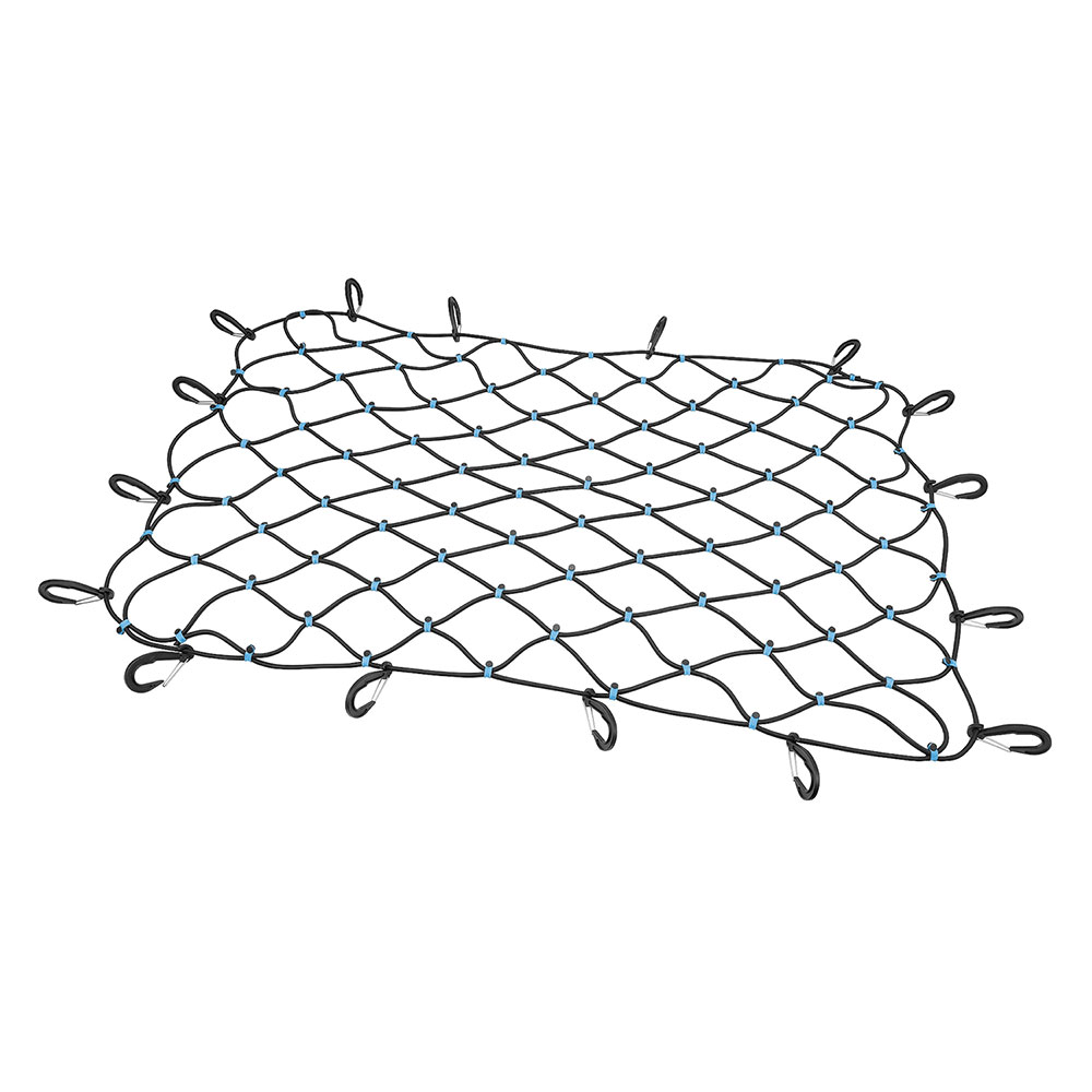 9427100 Reese Secure Deluxe Pickup Truck Bed Cargo Net Reese Bungee Stretch Truck Net 60" x 78" Multipurpose Cargo Luggage Etc. Hooks To Truck Anchor Points Anti Tangle Plastic Hooks Fits over 1" Bars