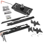 Draw-Tite Gooseneck Trailer Hitch Kit Deluxe w/ 18K 5th Fifth Wheel Adapter In-Bed Wiring and Hole Saw for 99-10 Chevy GMC Silverado Sierra 2500 07-10 3500 Turnover w/ Brackets Rails Under Bed 2-5/16" Ball