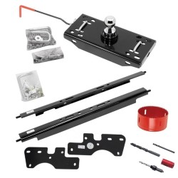 Draw-Tite Gooseneck Trailer Hitch w/ Hole Saw for 15-19 Ford F150 F-150 Turnover w/ Brackets Rails Under Bed 2-5/16" Ball Excluding Raptor