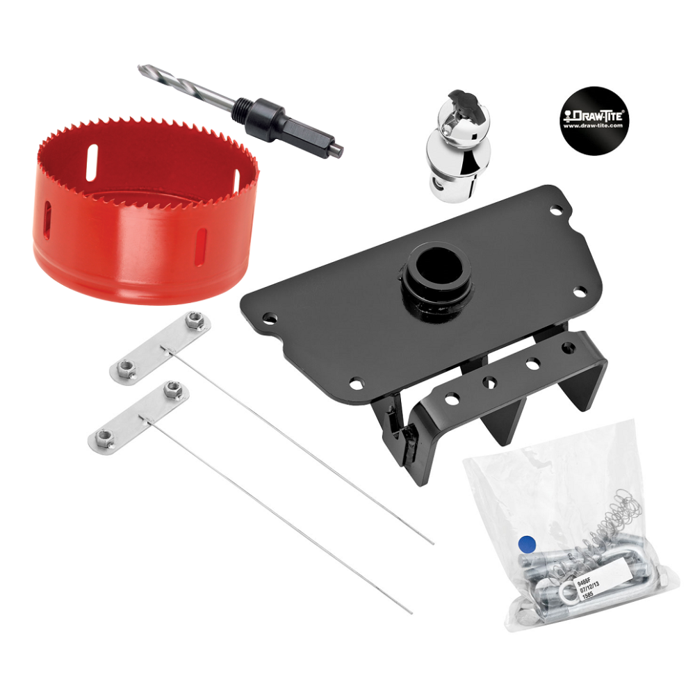 Draw-Tite Gooseneck Trailer Hitch w/ Hole Saw for 13-18  Ram 3500 Turnover Under Bed 2-5/16" Ball Does Not Require Rail Kit