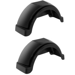 Set of 2 Black Fulton Single Axle Trailer Fenders 13" Wheels Top Step 29-1/4" Long Boat Utility Sale Replacement Set of 2 Black Fulton Single Axle Trailer Fenders 13" Wheels Top Step 29-1/4" Long Boat Utility Sale Replacement