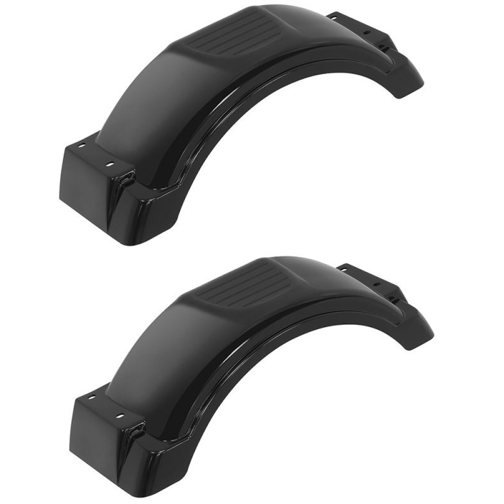 Set of 2 Black Fulton Single Axle Trailer Fenders 8"