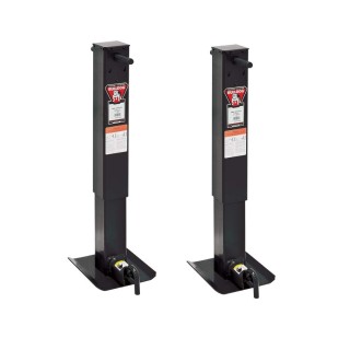 182800 182800 1824200100 1824200100 1400920383 Bulldog Bulldog 24K Landing Gear Trailer Jack Set Dual Electric Motors Leveling Manual Override Crank Gooseneck Dump Agricultural Construction Heavy-Duty Utility Horse Livestock Trailers Side Plunger Pin Bulldog 24K Landing Gear Trailer Jack Set Dual Electric Motors Leveling w/ Manual Override Crank for Gooseneck Dump Agricultural Construction Heavy-Duty Utility Horse Livestock Trailers Side Plunger Pin