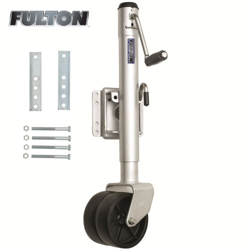Fulton BoltThru Swivel Trailer Jack 1,500 lbs w/ Dual Wheels 12" Lift