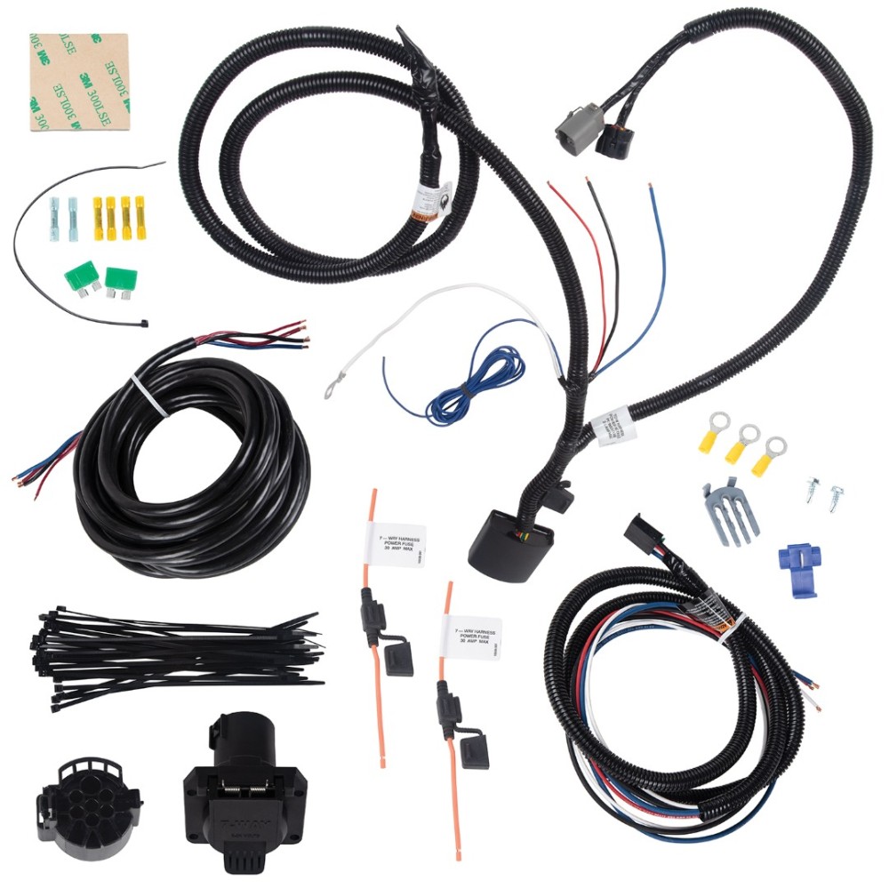 Trailer Hitch Tow Package w/ 7-Way RV Wiring For 11-13 KIA Sorento w/ 2" Drop Mount 2" Ball Class 3 2" Receiver EX V6, w/Factory Tow Package 