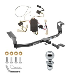 Trailer Tow Hitch For 2003 Toyota Corolla Complete Package w/ Wiring Draw Bar and 2" Ball