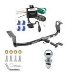 Trailer Tow Hitch For 04-07 Toyota Corolla Complete Package w/ Wiring Draw Bar and 2" Ball