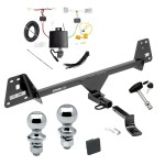 Custom Fit Trailer Hitch Draw-Bar w/ Pin/Clip Wiring Harness (Plug & Play) 1-7/8" and 2" Chrome Ball Security Lock Pin Rubber Hitch Plug Cover Installation Hardware Installation Instructions 249660 118842 63820 63810 580407 2211 Draw-Tite Tr Trailer Tow Hitch For 17-22 Toyota Prius Prime Deluxe Package Wiring 2" and 1-7/8" Ball and Lock