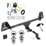 Custom Fit Trailer Hitch Draw-Bar w/ Pin/Clip Wiring Harness (Requires Splicing) 1-7/8" and 2" Chrome Ball Security Lock Pin Rubber Hitch Plug Cover Installation Hardware Installation Instructions 249660 119148 63820 63810 580407 2211 Draw-Tite Trailer Tow Hitch For 20-22 Toyota Prius Deluxe Package Wiring 2" and 1-7/8" Ball and Lock