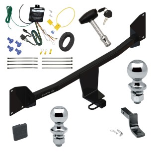 Custom Fit Trailer Hitch Draw-Bar w/ Pin/Clip Wiring Harness (Requires Splicing) 1-7/8" and 2" Chrome Ball Security Lock Pin Rubber Hitch Plug Cover Installation Hardware Installation Instructions 249940 119148 63820 63810 580407 2211 Draw-Tite Trailer Tow Hitch For 20-22 Volkswagen Passat w/ LED Taillights Deluxe Package Wiring 2" and 1-7/8" Ball and Lock