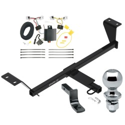 Trailer Tow Hitch For 20-23 Nissan Sentra Except S, SR, SR Turbo and Nismo Complete Package w/ Wiring Draw Bar and 2" Ball