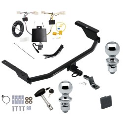 Trailer Tow Hitch For 21-24 Hyundai Elantra Deluxe Package Wiring 2" and 1-7/8" Ball and Lock