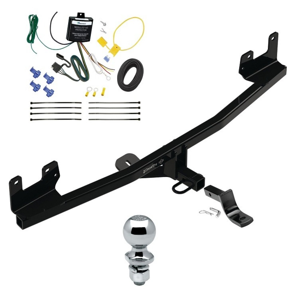 Custom Fit Trailer Hitch Draw-Bar w/ Pin/Clip Wiring Harness (Requires Splicing) 2" Chrome Ball Installation Hardware Installation Instructions 250040 119148 63820 Draw-Tite Trailer Tow Hitch 2020 KIA Rio 5 Dr. Complete Package Wiring Draw Bar and 2 Trailer Tow Hitch For 2020 KIA Rio 5 Dr. Complete Package w/ Wiring Draw Bar and 2" Ball
