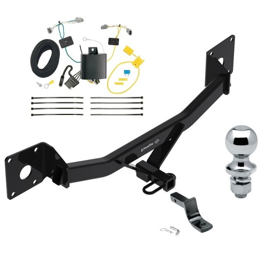 Trailer Tow Hitch For 16-25 Chevrolet Malibu Except Premier (New Body Style) Complete Package w/ Wiring Draw Bar and 1-7/8" Ball
