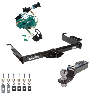 Custom Fit Trailer Hitch Wiring Harness (Plug & Play) 2" Drop Ball-Mount w/ Pin/Clip 2" Chrome Ball Installation Hardware Installation Instructions 41521 118335 21536 Draw-Tite Tow Package 96-99 Chevy Express GMC Savana Van Trailer Hitch Wi Tow Package For 96-99 Chevy Express GMC Savana Van Trailer Hitch w/ Wiring 2" Drop Mount 2" Ball 2" Receiver