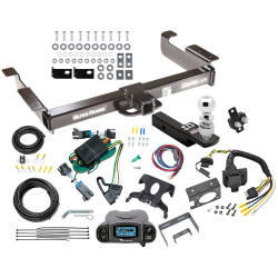 Class 5 10K Trailer Hitch Tow Package Prodigy P3 Brake Control For 00-02 Chevy Express GMC Savana 1500 2500 3500 w/ 7-Way RV Wiring 2-5/16" Ball 2" Drop Mount Ultra Frame 2" Receiver Draw-Tite Tekonsha Class 5 10K Trailer Hitch Tow Package Prodigy P3 Brake Control For 00-02 Chevy Express GMC Savana 1500 2500 3500 w/ 7-Way RV Wiring 2-5/16" Ball 2" Drop Mount Ultra Frame 2" Receiver Draw-Tite Tekonsha