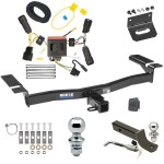 Custom Fit Trailer Hitch Wiring Harness (Plug & Play) 2" Drop Ball-Mount w/ Locking Pin/Clip 2" Chrome Ball 4-Flat Mounting Bracket 1-7/8" Chrome Ball Rubber Hitch Plug Cover Installation Hardware Installation Instructions 44764 118515 Ultimate Tow Package For 11-14 Ford Edge Except Sport Trailer Hitch w/ Wiring 2" Drop Mount Dual 2" and 1-7/8" Ball Lock Bracket Cover 2" Receiver Reese