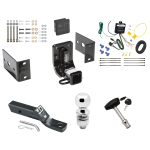 Custom Fit Trailer Hitch Wiring Harness (Requires Splicing) 2" Drop Ball-Mount w/ Pin/Clip 2" Chrome Ball Security Lock Pin Rubber Hitch Plug Cover Installation Hardware Installation Instructions 75087 119148 23 63845 580407 7010 Draw-Tite Trail Trailer Tow Hitch For 98-05 Mercedes-Benz ML320 ML350 ML430 ML500 Deluxe Package Wiring 2" Ball and Lock
