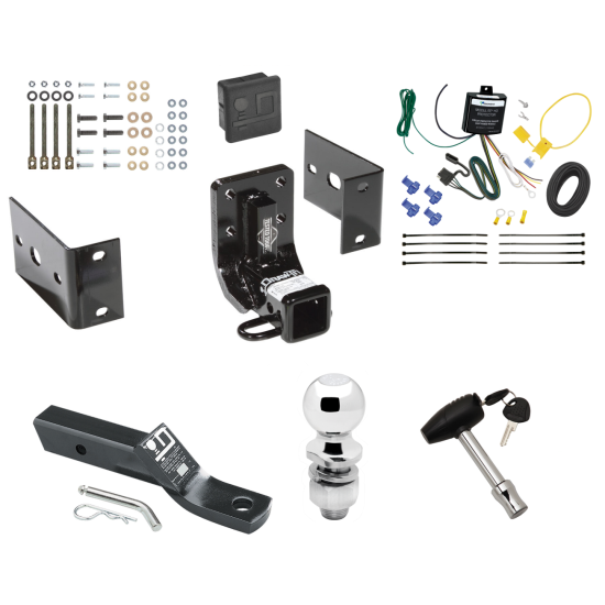 Custom Fit Trailer Hitch Wiring Harness (Requires Splicing) 2" Drop Ball-Mount w/ Pin/Clip 2" Chrome Ball Security Lock Pin Rubber Hitch Plug Cover Installation Hardware Installation Instructions 75087 119148 23 63845 580407 7010 Draw-Tite Trail Trailer Tow Hitch For 98-05 Mercedes-Benz ML320 ML350 ML430 ML500 Deluxe Package Wiring 2" Ball and Lock