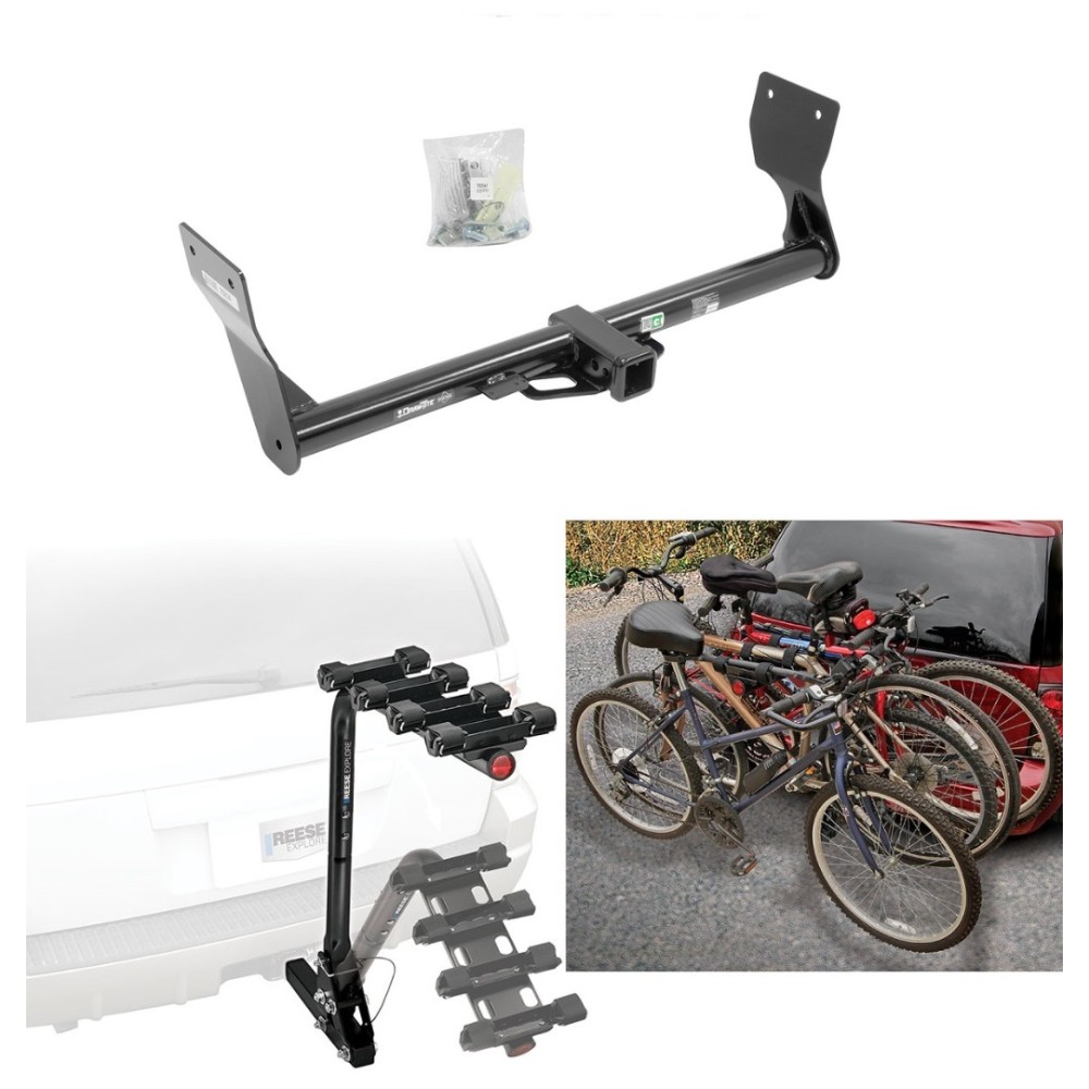 Trailer Hitch w/ 4 Bike Rack For 1522 Ford Edge SE SEL Titanium