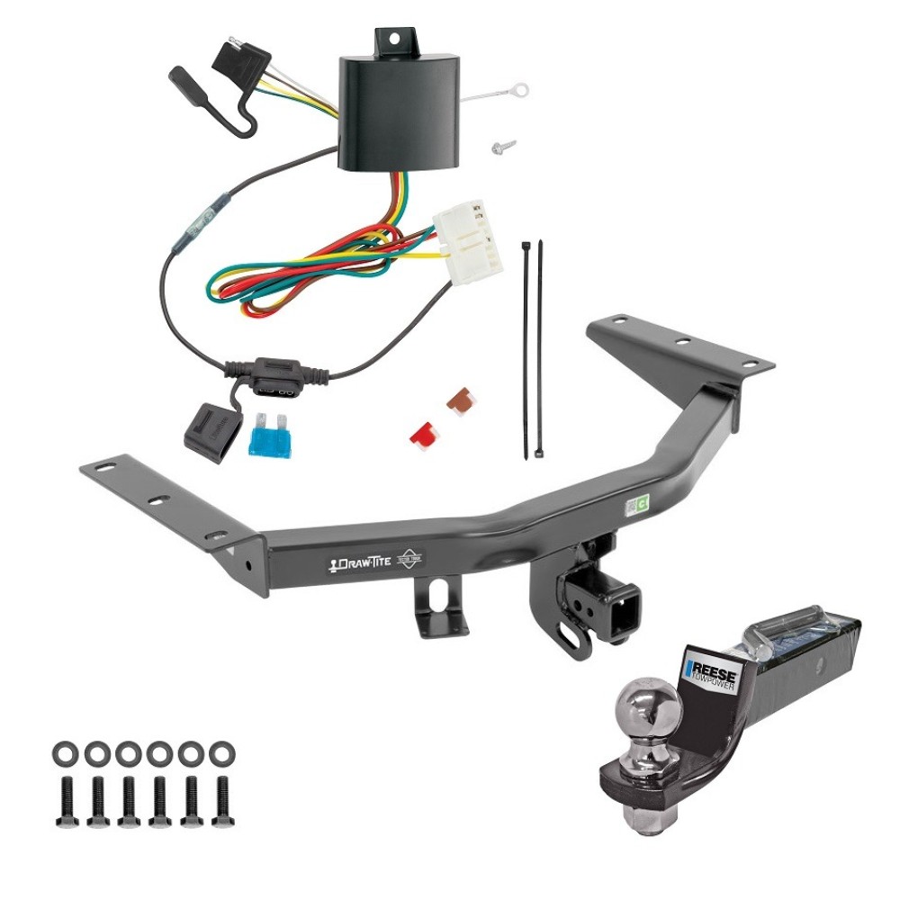 Custom Fit Trailer Hitch Wiring Harness (Plug & Play) 2" Drop Ball-Mount w/ Pin/Clip 2" Chrome Ball Installation Hardware Installation Instructions 75225 118628 21536 Draw-Tite Tow Package 14-20 Acura MDX Trailer Hitch Wiring 2" Drop M Tow Package For 14-20 Acura MDX Trailer Hitch w/ Wiring 2" Drop Mount 2" Ball 2" Receiver