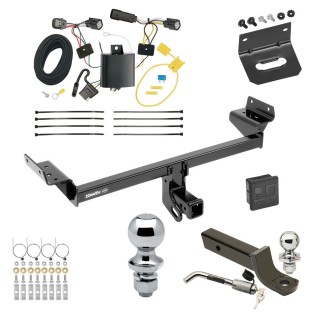 Custom Fit Trailer Hitch Wiring Harness (Plug & Play) 2" Drop Ball-Mount w/ Locking Pin/Clip 2" Chrome Ball 4-Flat Mounting Bracket 1-7/8" Chrome Ball Rubber Hitch Plug Cover Installation Hardware Installation Instructions 75234 118677 Ultimate Tow Package For 15-18 Ford Edge Trailer Hitch w/ Wiring 2" Drop Mount Dual 2" and 1-7/8" Ball Lock Bracket Cover 2" Receiver