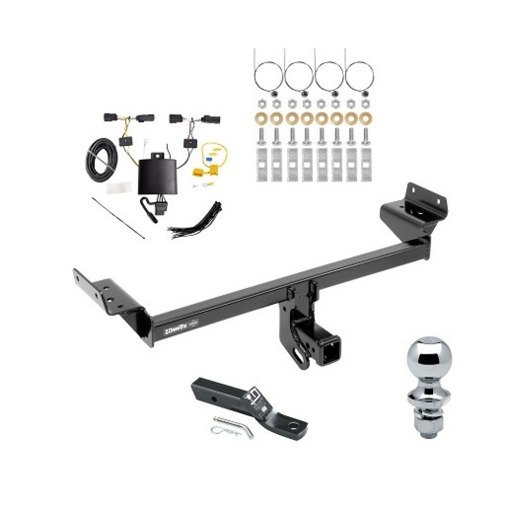 Custom Fit Trailer Hitch Wiring Harness (Plug & Play) 2" Drop Ball-Mount w/ Pin/Clip 1-7/8" Chrome Ball Installation Hardware Installation Instructions 75234 118806 23 63816 Draw-Tite Trailer Tow Hitch 19-23 Edge Titanium Models Only Complet Trailer Tow Hitch For 19-24 Ford Edge Titanium Models Only Complete Package w/ Wiring and 1-7/8" Ball