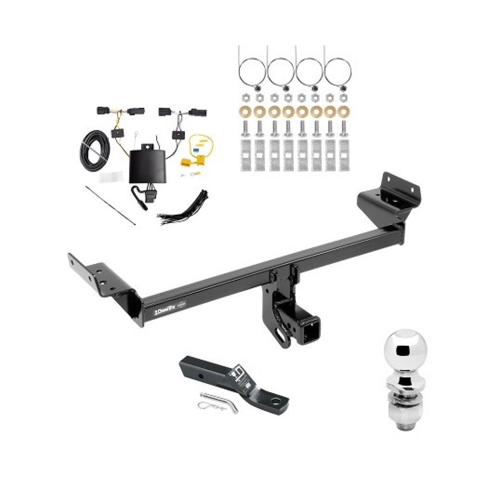 Custom Fit Trailer Hitch Wiring Harness (Plug & Play) 2" Drop Ball-Mount w/ Pin/Clip 2" Chrome Ball Installation Hardware Installation Instructions 75234 118806 23 63845 Draw-Tite Trailer Tow Hitch 19-23 Edge Titanium Models Only Complete Pa Trailer Tow Hitch For 19-24 Ford Edge Titanium Models Only Complete Package w/ Wiring and 2" Ball