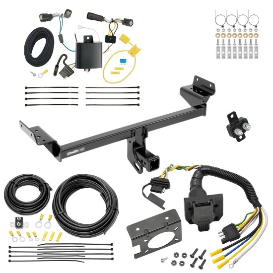 Custom Fit Trailer Hitch Wiring Harness (Plug & Play) Trailer Connector Adapter Brake Control Wiring Kit Circuit Breaker Installation Hardware Installation Instructions 75234 85343 20506 7012a 118669 Draw-Tite Trailer Hitch 7-Way RV Wiring 15-18 Edge Trailer Hitch w/ 7-Way RV Wiring For 15-18 Ford Edge Except Sport & Titanium Models Class 3 2" Receiver
