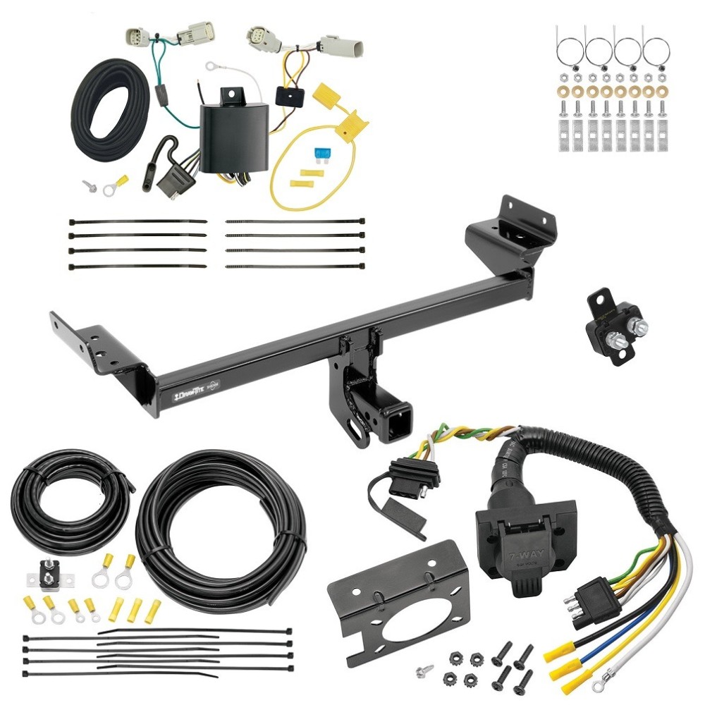 Custom Fit Trailer Hitch Wiring Harness (Plug & Play) Trailer Connector Adapter Brake Control Wiring Kit Circuit Breaker Installation Hardware Installation Instructions 75234 85343 20506 7012a 118682 Draw-Tite Trailer Hitch 7-Way RV Wiring 16-18 Linc Trailer Hitch w/ 7-Way RV Wiring For 16-18 Lincoln MKX Class 3 2" Receiver All Models