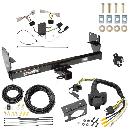 Custom Fit Trailer Hitch Wiring Harness (Plug & Play) Trailer Connector Adapter Brake Control Wiring Kit Circuit Breaker Installation Hardware Installation Instructions 75236 85343 20506 7012a 118496 Draw-Tite Trailer Hitch 7-Way RV Wiring 05-15 Toyot Trailer Hitch w/ 7-Way RV Wiring For 05-15 Toyota Tacoma Class 3 2" Receiver