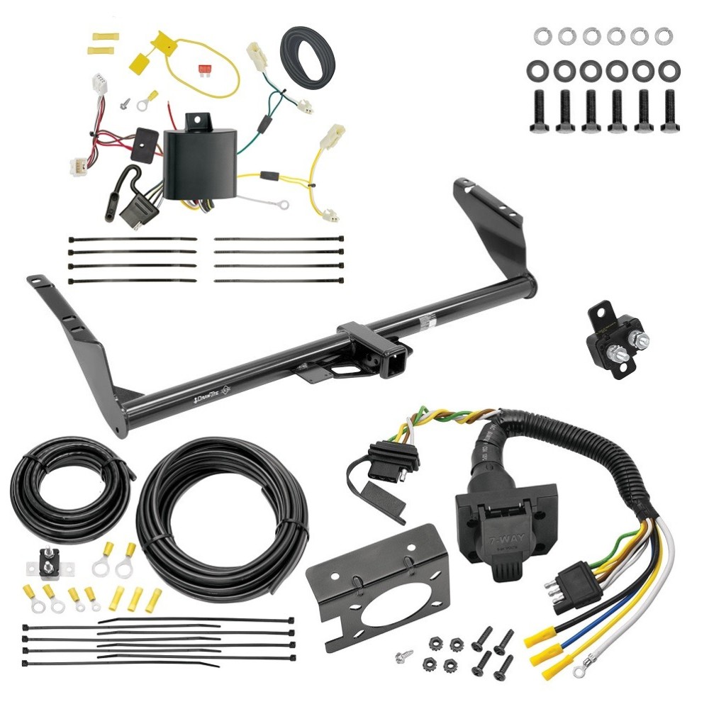 Custom Fit Trailer Hitch Wiring Harness (Plug & Play) Trailer Connector Adapter Brake Control Wiring Kit Circuit Breaker Installation Hardware Installation Instructions 75237 85343 20506 7012a 118498 Draw-Tite Trailer Hitch 7-Way RV Wiring 11-14 Toyot Trailer Hitch w/ 7-Way RV Wiring For 11-14 Toyota Sienna 15-20 Sienna SE Class 3 2" Receiver All Models