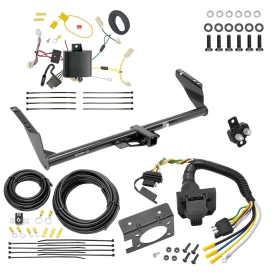 Custom Fit Trailer Hitch Wiring Harness (Plug & Play) Trailer Connector Adapter Brake Control Wiring Kit Circuit Breaker Installation Hardware Installation Instructions 75237 85343 20506 7012a 118498 Draw-Tite Trailer Hitch 7-Way RV Wiring 11-14 Toyot Trailer Hitch w/ 7-Way RV Wiring For 11-14 Toyota Sienna 15-20 Sienna SE Class 3 2" Receiver All Models