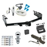 Custom Fit Trailer Hitch Wiring Harness (Requires Splicing) 2" Drop Ball-Mount w/ Locking Pin/Clip 2" Chrome Ball 4-Flat Mounting Bracket 1-7/8" Chrome Ball Rubber Hitch Plug Cover Installation Hardware Installation Instructions 75521 2025 Ultimate Tow Package For 99-13 Chevy Silverado GMC Sierra 1500 99-04 2500 Trailer Hitch w/ Wiring 2" Drop Mount Dual 2" and 1-7/8" Ball Lock Bracket Cover 2" Receiver