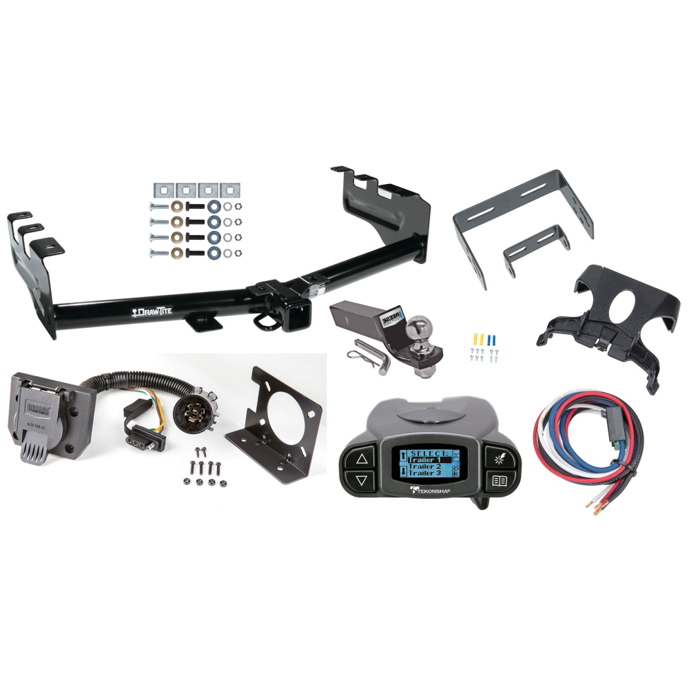 75521 74682 21536 90195 Draw-Tite Trailer Hitch Tow Package Prodigy P3 Brake Control 07-13 Chevrolet Silverado GMC Sierra 1500 7-Way RV Wiring 2" Drop Mount 2" Ball Class 4 2" Receiver Tekonsha 07 08 09 10 11 12 13 2007 2008 2009 2010 2011 Trailer Hitch Tow Package Prodigy P3 Brake Control For 07-13 Chevrolet Silverado GMC Sierra 1500 w/ 7-Way RV Wiring 2" Drop Mount 2" Ball Class 4 2" Receiver Draw-Tite Tekonsha
