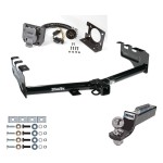 Custom Fit Trailer HitchTow Harness Wiring Package (7-Way) 2" Drop Ball-Mount w/ Pin/Clip 2" Chrome Ball 7-Way Mounting Bracket Installation Hardware Installation Instructions 75521 74682 21536 Draw-Tite Trailer Hitch Tow Package 7-Way RV Wirin Trailer Hitch Tow Package w/ 7-Way RV Wiring For 99-13 Chevy Silverado GMC Sierra 1500 99-04-2500 w/ 2" Drop Mount 2" Ball Class 4 2" Receiver All Models