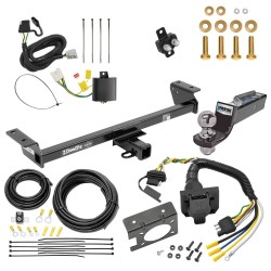 Trailer Hitch Tow Package w/ 7-Way RV Wiring For 16-22 Lexus RX350 16-21 RX450h w/ 2" Drop Mount 2" Ball Class 3 2" Receiver 